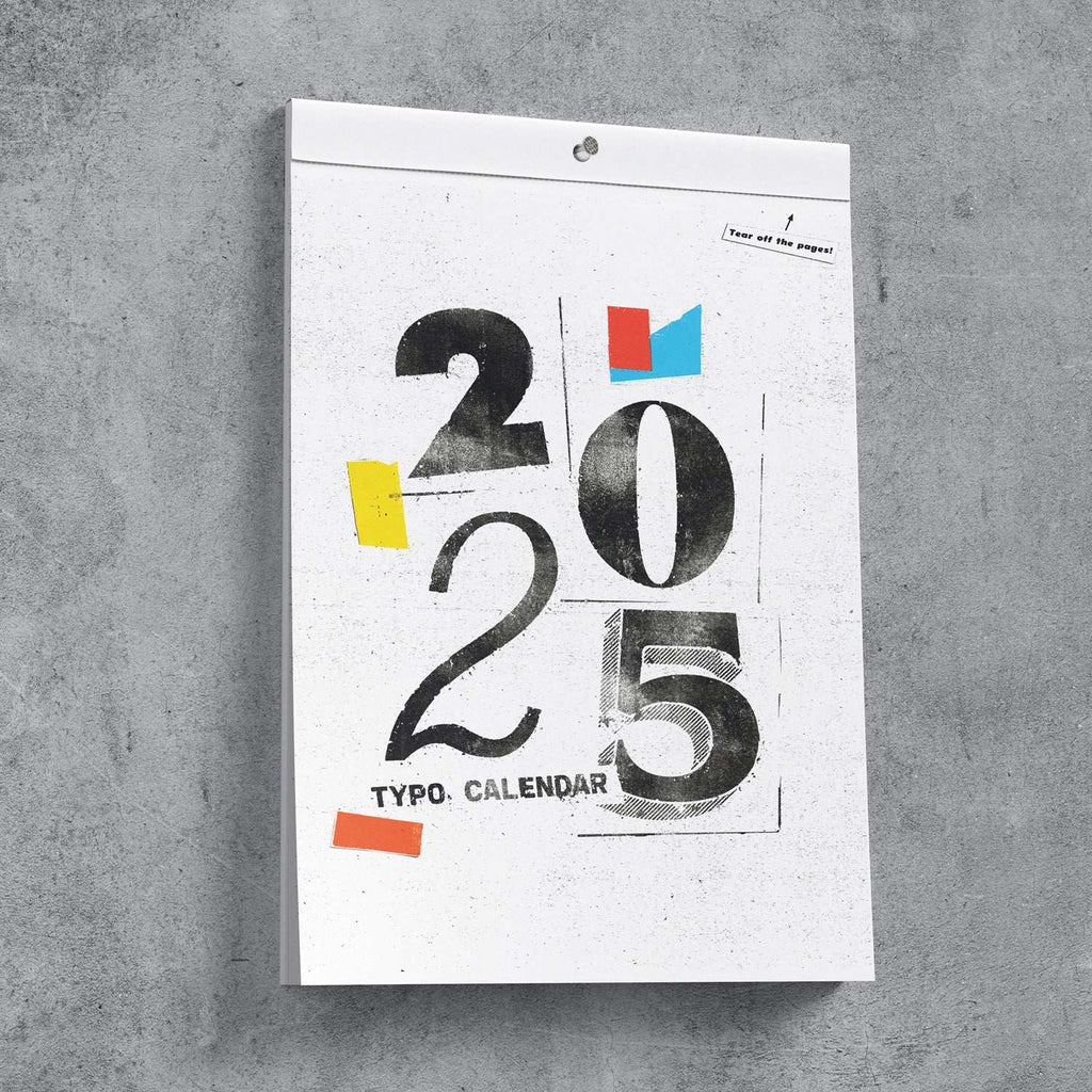 2025 Typo calendar by Anna Korolovszky