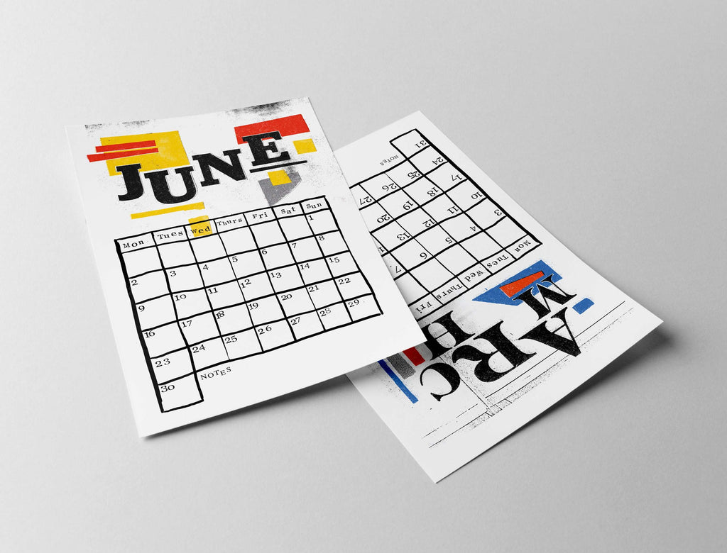 2025 Typo calendar by Anna Korolovszky