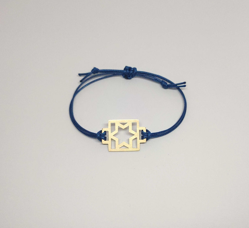 Star of David bracelet  on a string of different colors