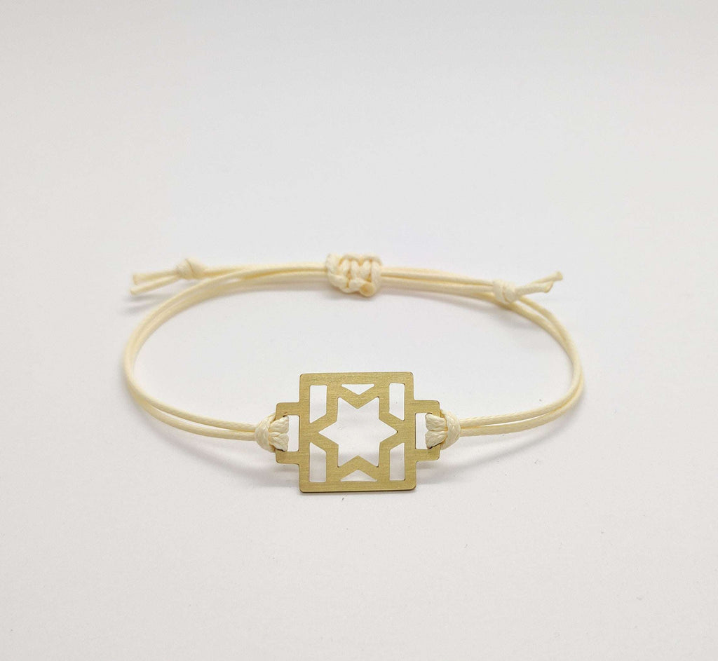 Star of David bracelet  on a string of different colors