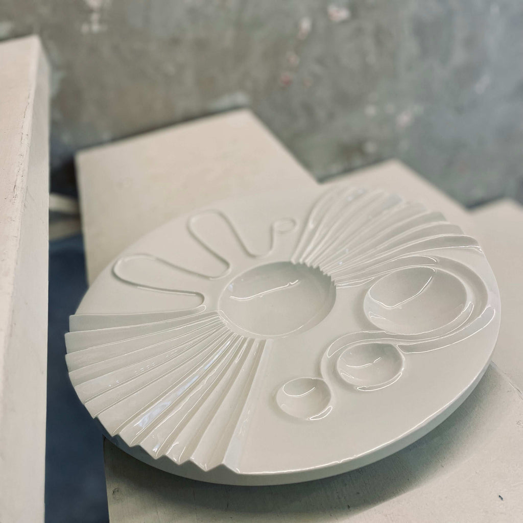 Porcelain seder plate by Melinda Doktor