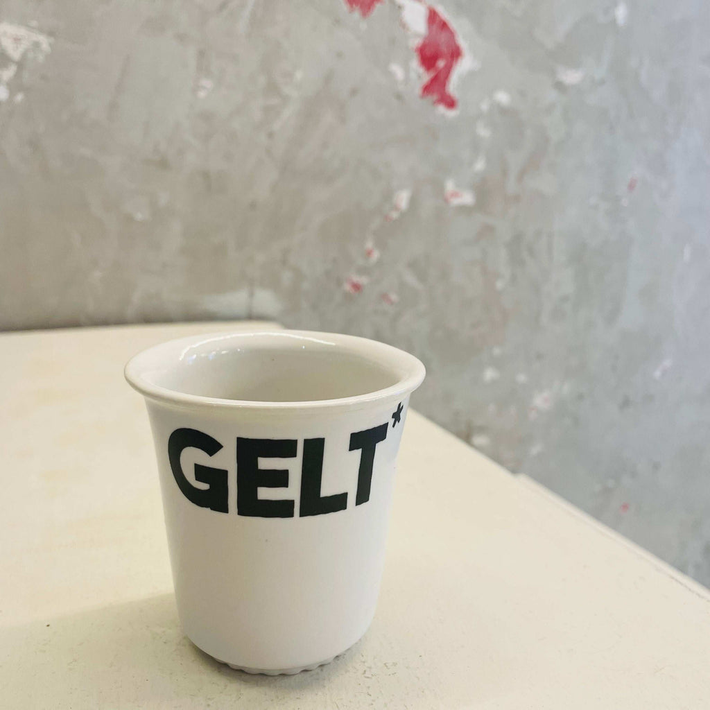 Gelt coffee cup, Yiddish collection, Lubloy