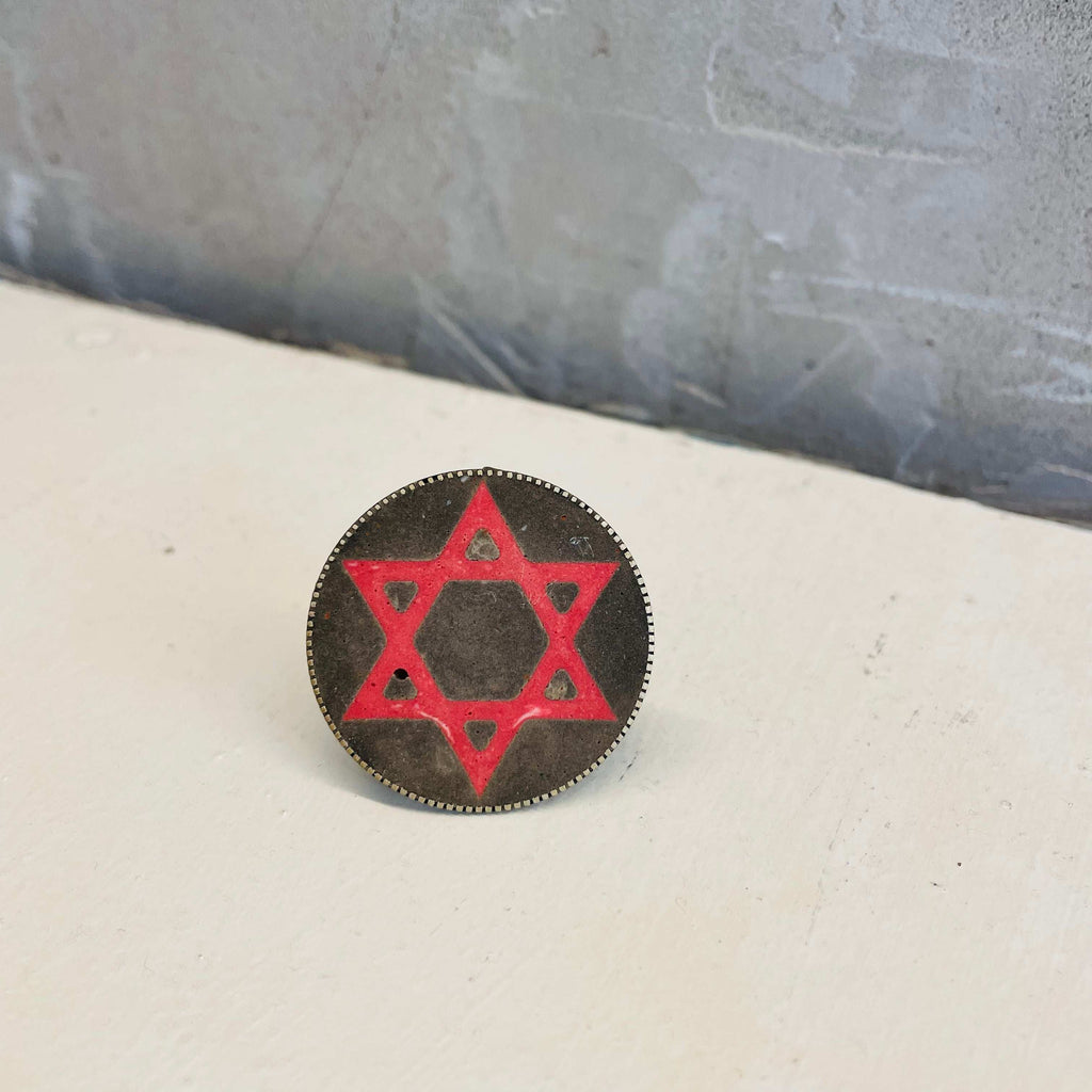 Concrete ring with Star of David by Stef.co