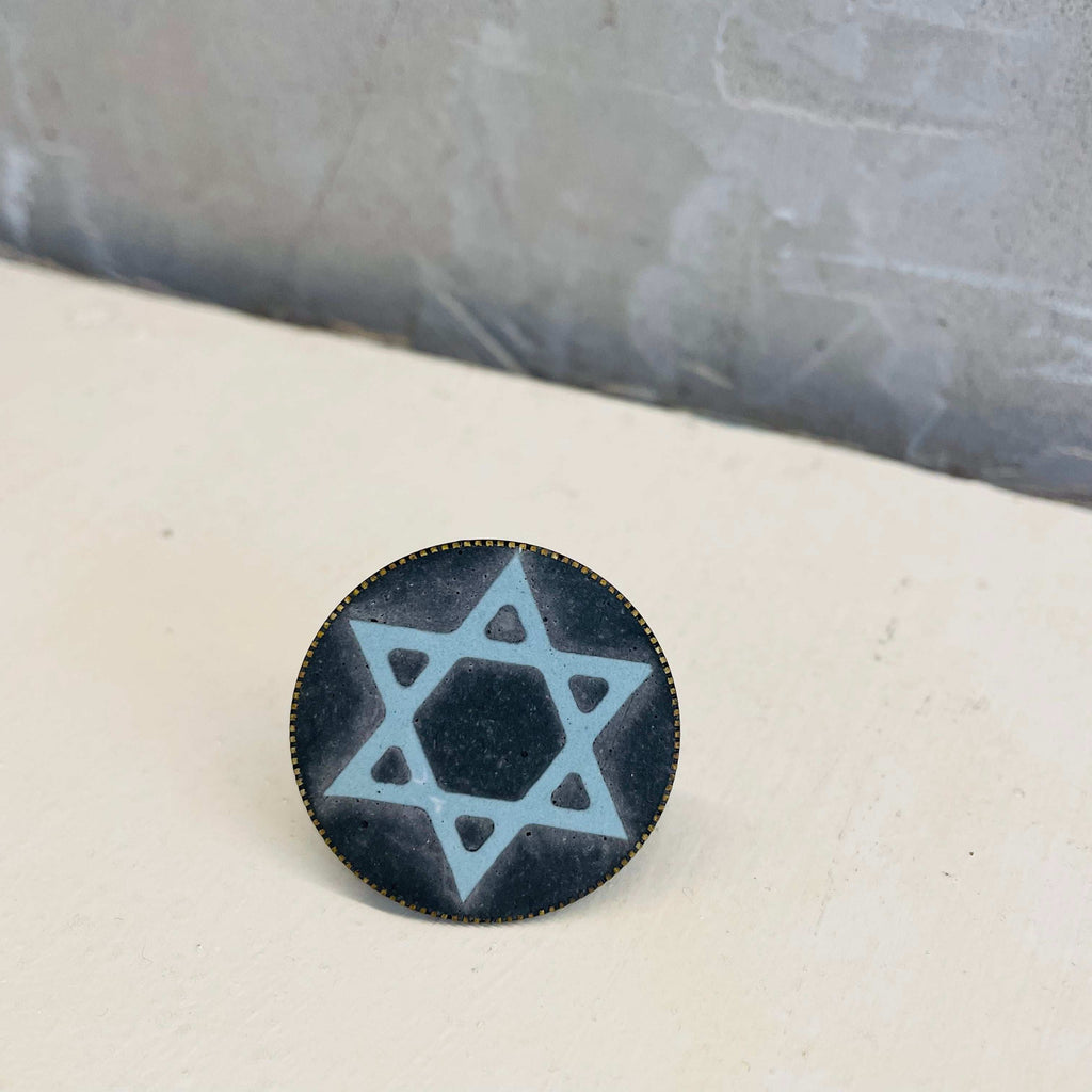 Concrete ring with Star of David by Stef.co