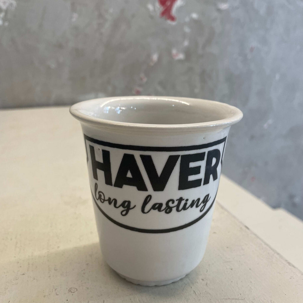 Haver coffee cup, Large size, Yiddish collection, Lubloy