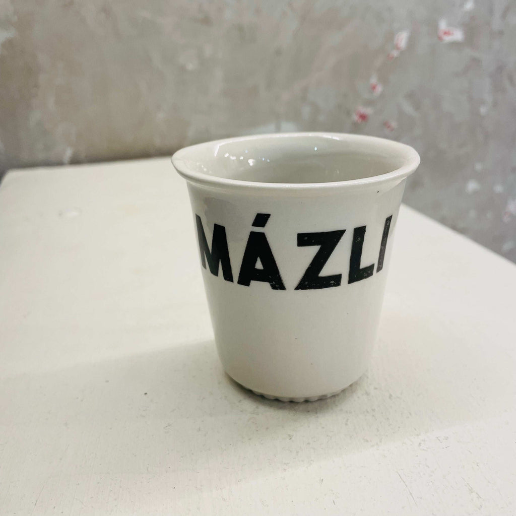 Mázli coffee cup, Yiddish collection, Lubloy