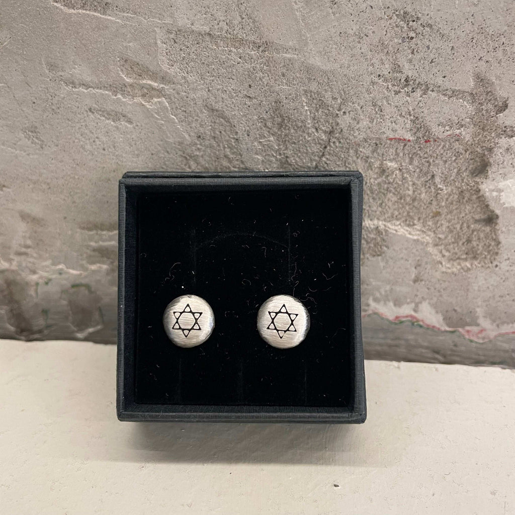 Takama silver earrings with different symbols