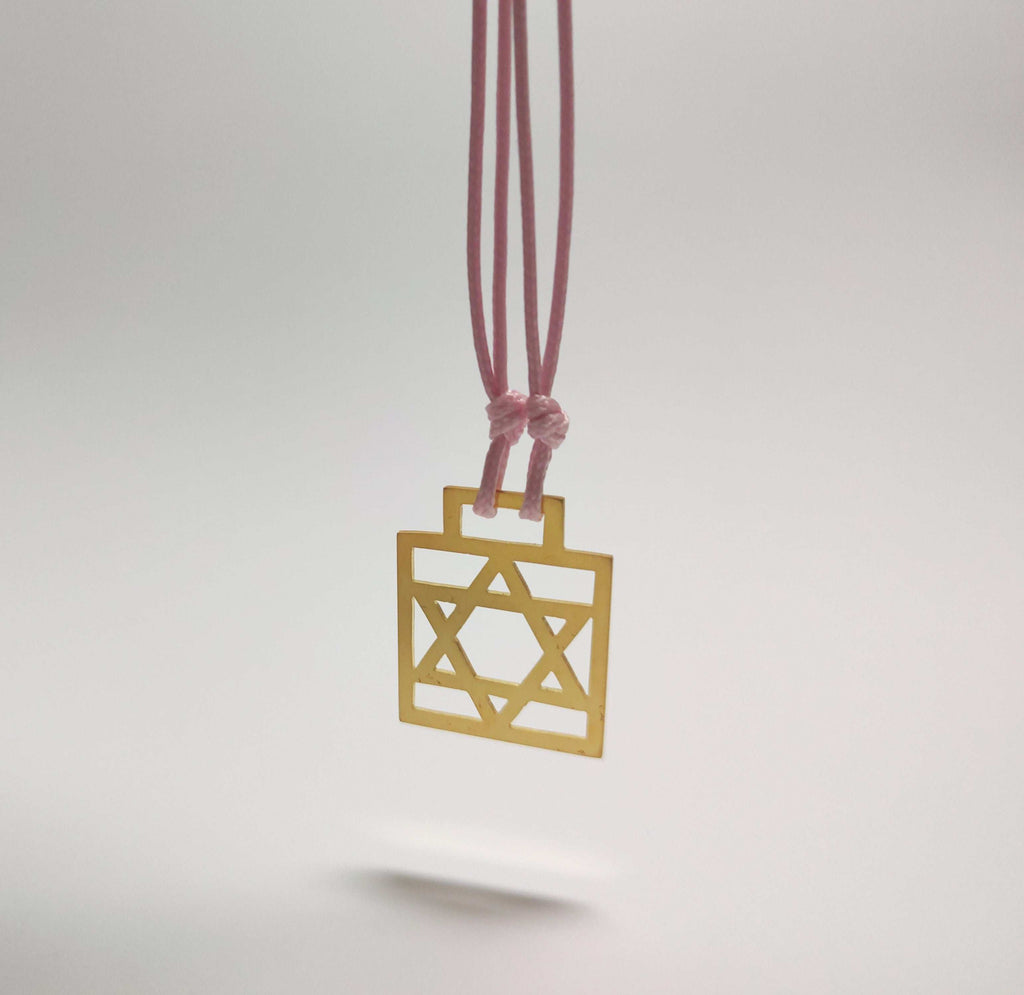 Star of David necklace  on a string of different colors