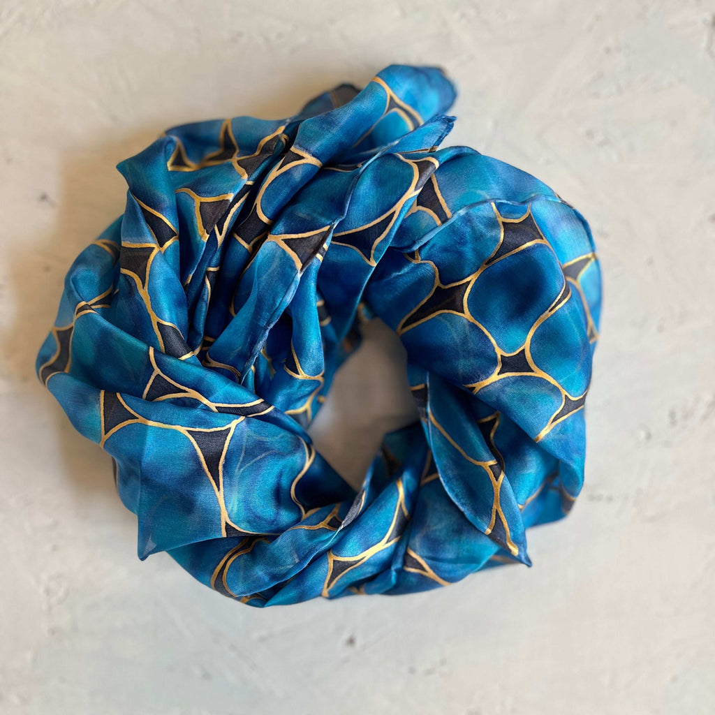 Silk Scarf "spotted" 55*55 cm