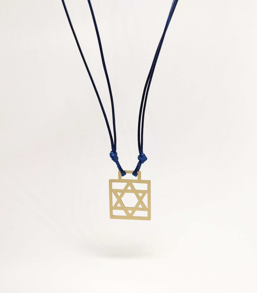 Star of David necklace  on a string of different colors